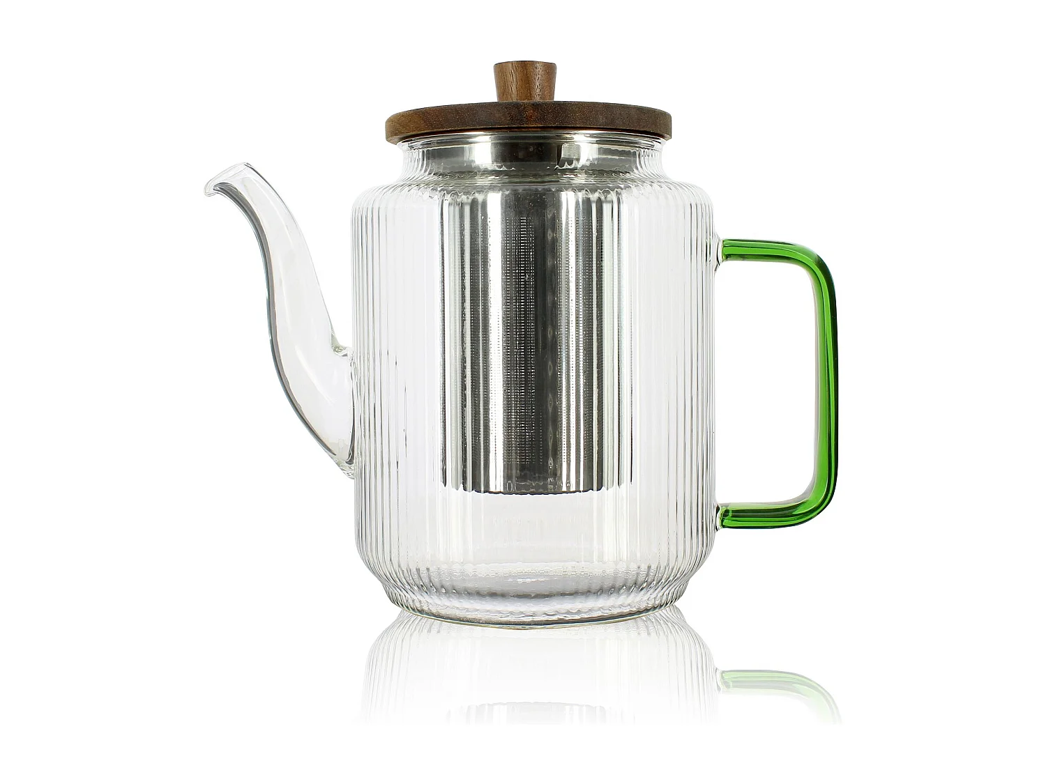 Ogo Living - Theiere Karl 1200ml En Verre Borosilicate Anse Jade