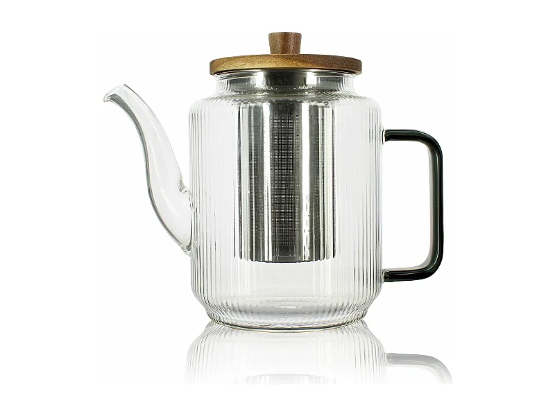 Ogo Living - Theiere Karl 1200ml En Verre Borosilicate Anse Graphite