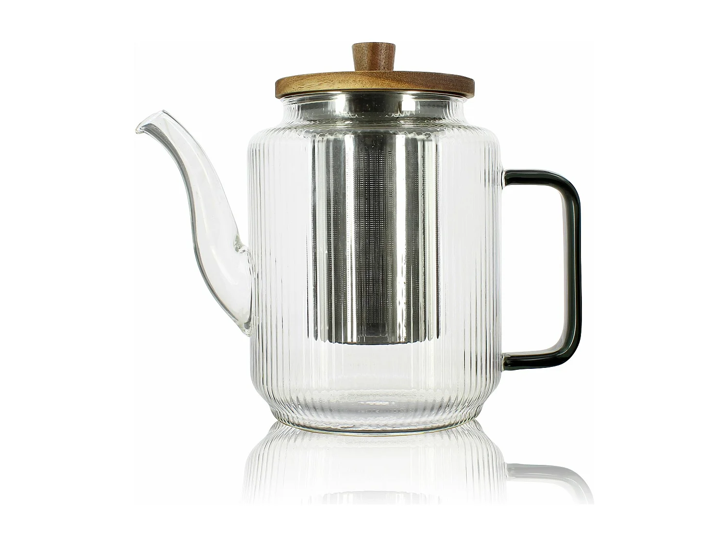 Ogo Living - Theiere Karl 1200ml En Verre Borosilicate Anse Graphite