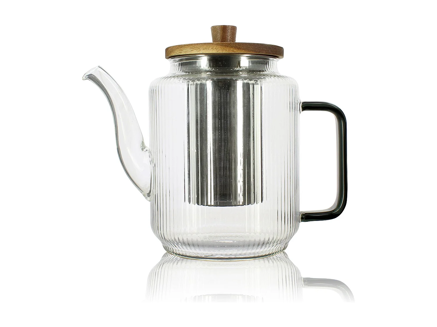 Ogo Living - Theiere Karl 1200ml En Verre Borosilicate Anse Graphite