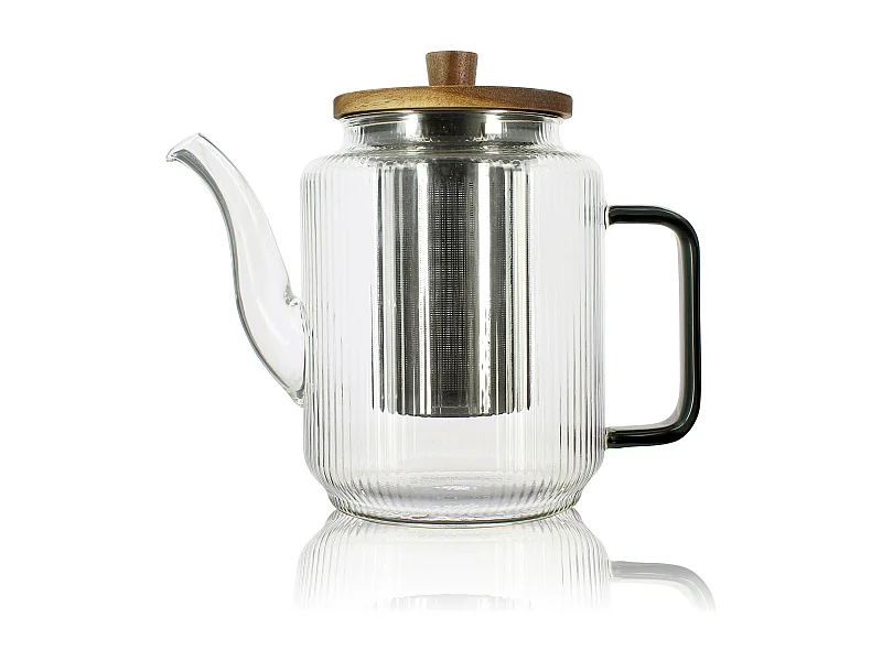 Ogo Living - Theiere Karl 1200ml En Verre Borosilicate Anse Graphite