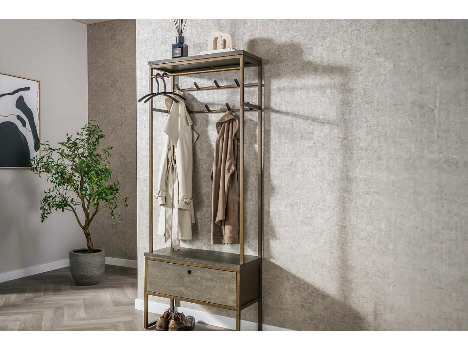 Armoire vestiaire - bronze métal - RISCA