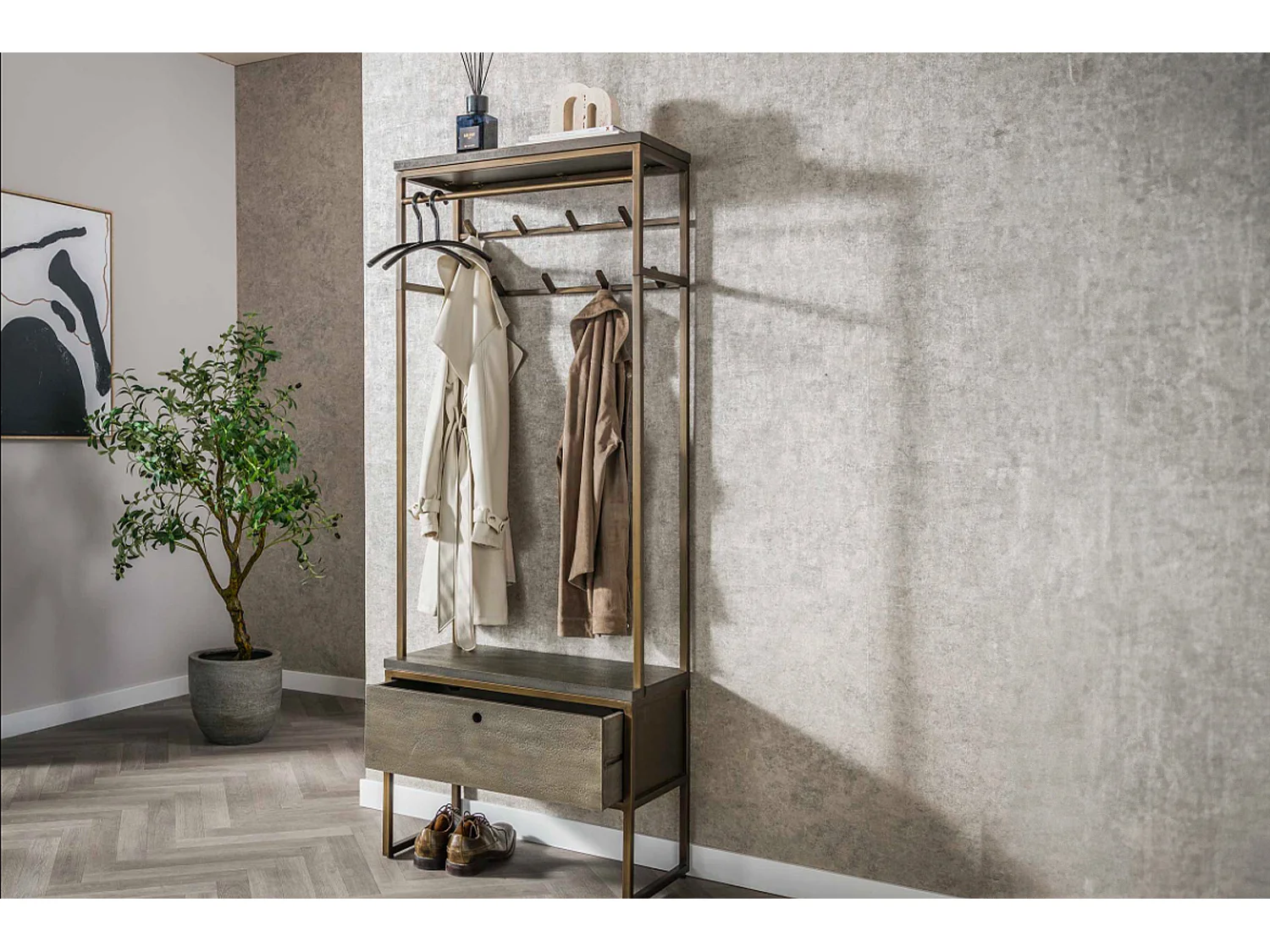 Armoire vestiaire - bronze métal - RISCA