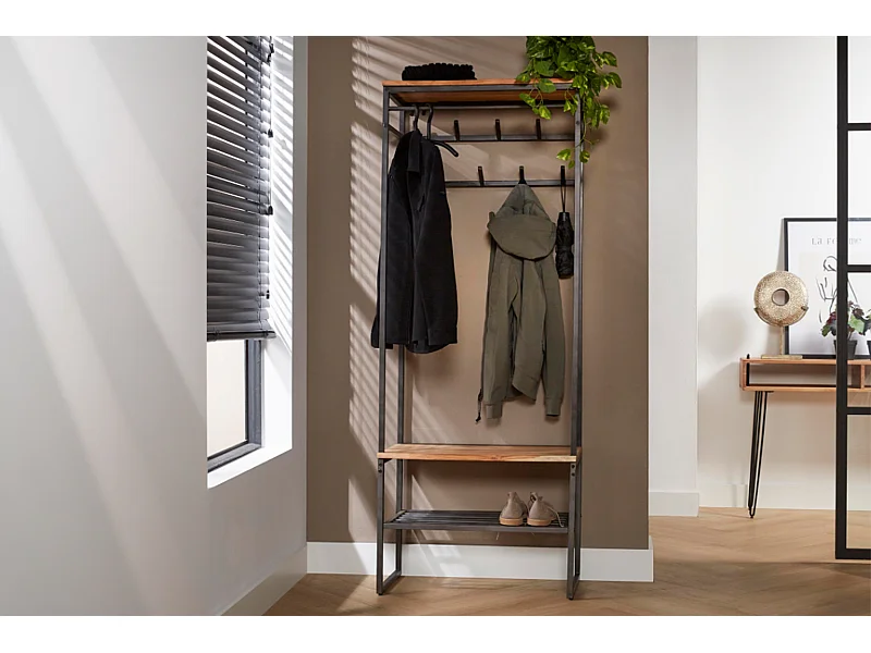 Garderobe - Schwarz Metall - FLINT