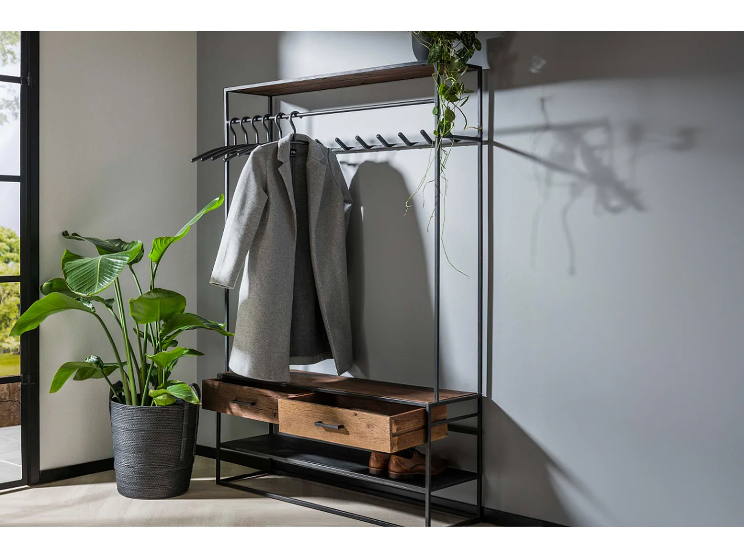 Garderobe - Schwarz Metall - TENBY