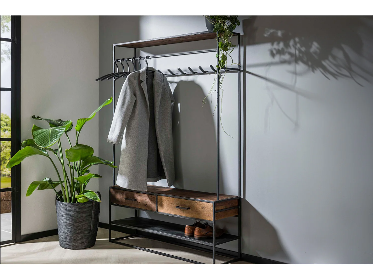 Garderobe - Schwarz Metall - TENBY