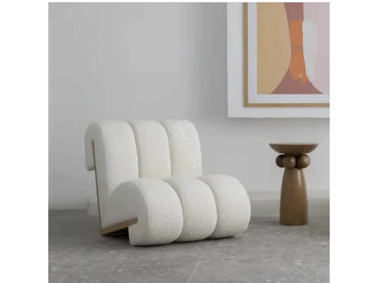 Fotel CATCH ME, Wygodna tapicerka, Tkanina 3D, Wysoka odporność, Drewniane detale, Kolor biały