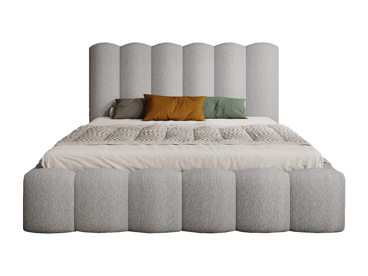 MONA V DomoHome bedstee, robuuste structuur met ruime opbergruimte, 200x200 cm, FRÊNE