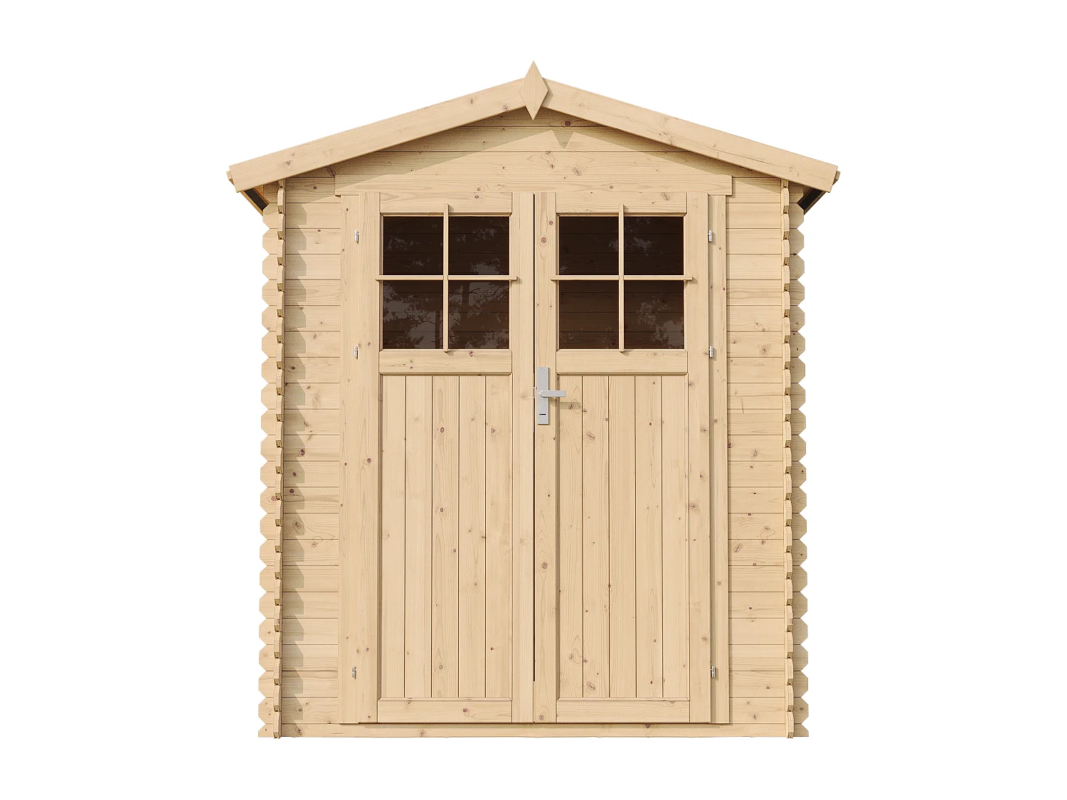 Abri de jardin en bois avec sol traité - I186xL196xH218 cm/ 2,82 m2 - M320F+M320G