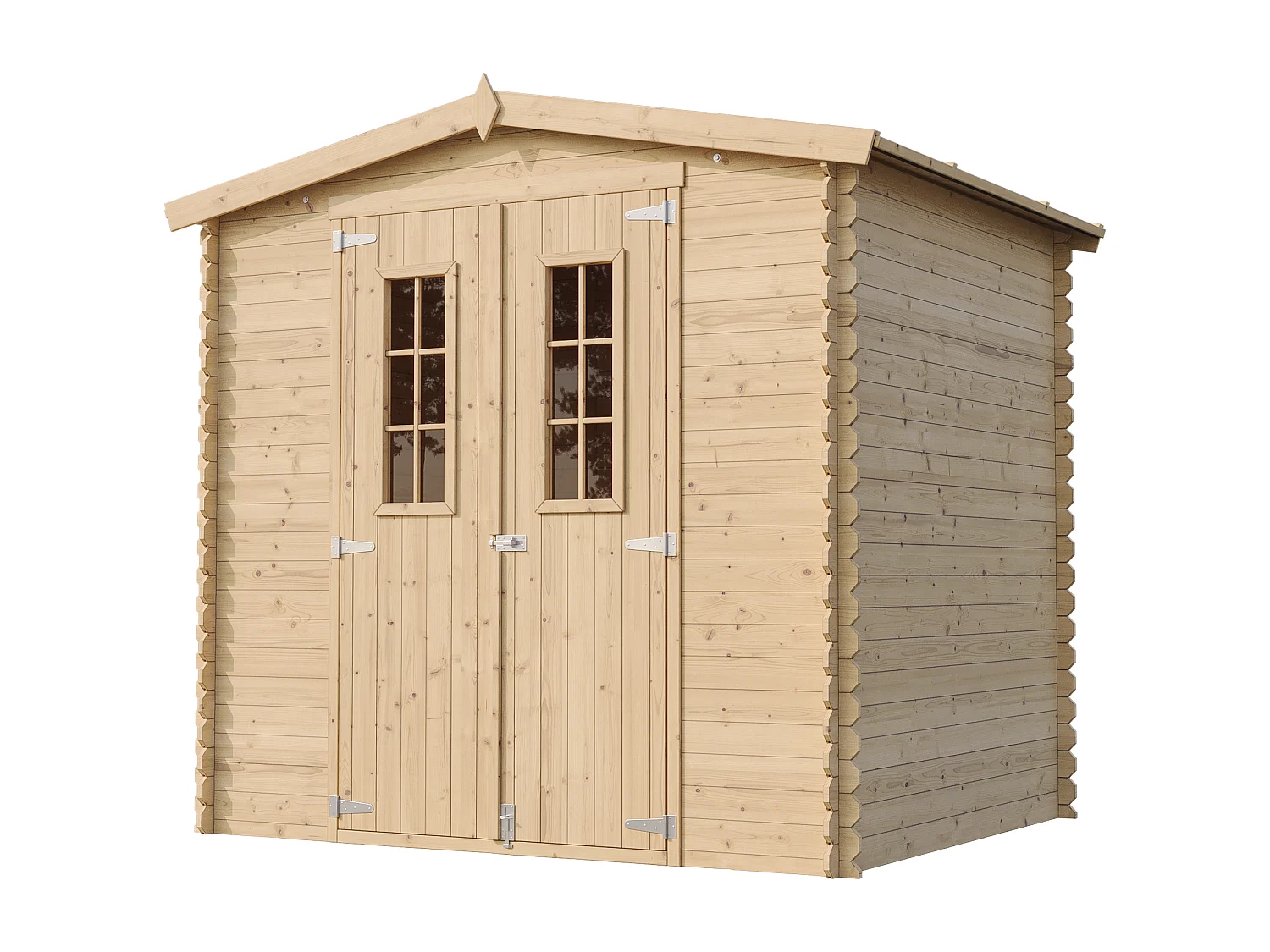 Gartenschuppen Holz mit Boden Imprägnierte B236xL226xH218 cm/ 4.33 m2 - TIMBELA M369C+M369G