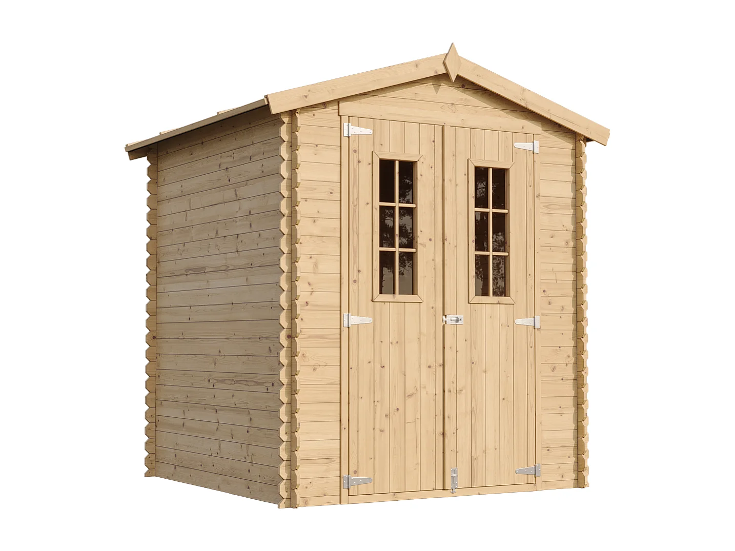 Abri de jardin en bois avec sol traité - I186xL196xH218 cm/ 2,82 m2 - M320C+M320G