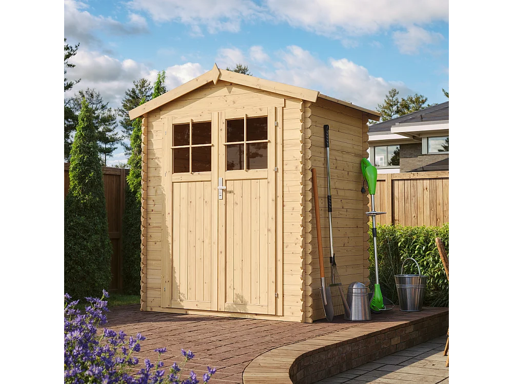 Abri de jardin en bois - I196xL136xH218 cm/ 1.98 m2 - M367F