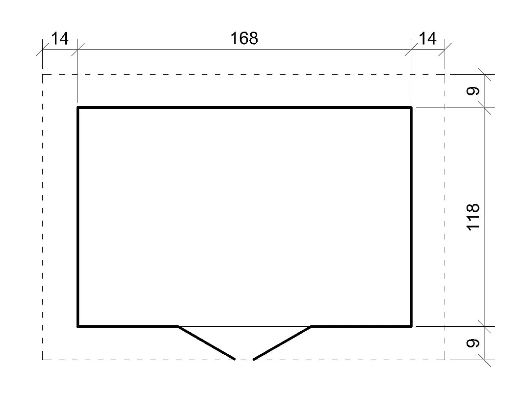 Houten tuinschuurtje zonder vloer - klein fietsschuurtje - 1.98 m² - M367C