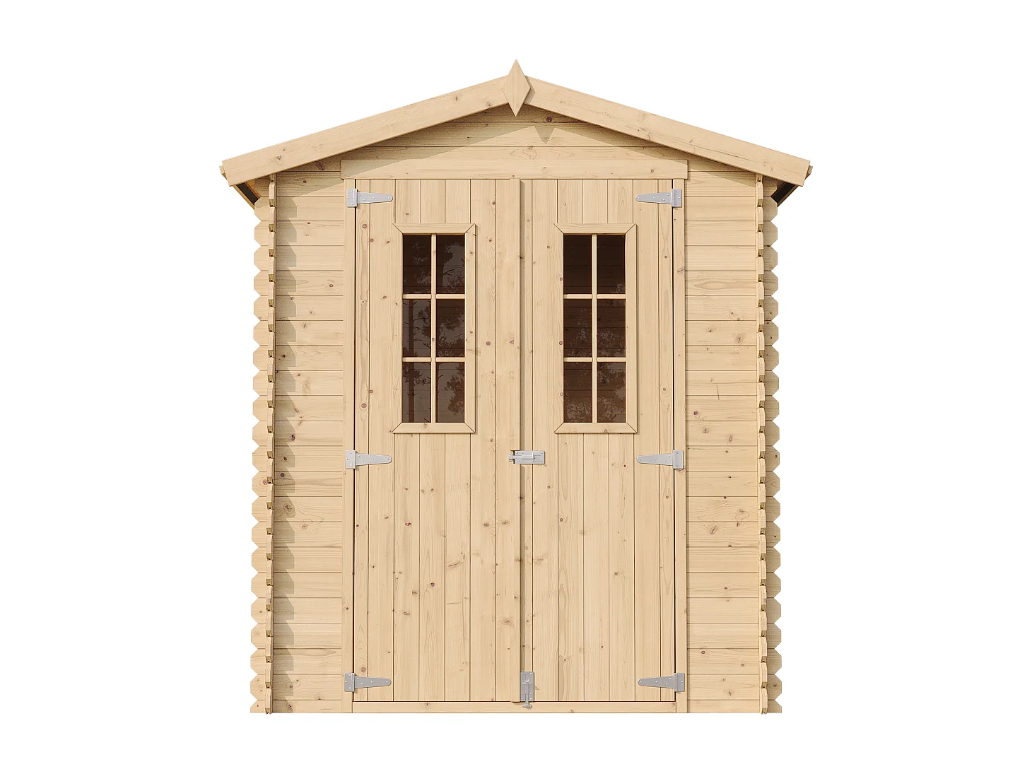 Abri de jardin en bois - I196xL136xH218 cm/ 1.98 m2 - M367C