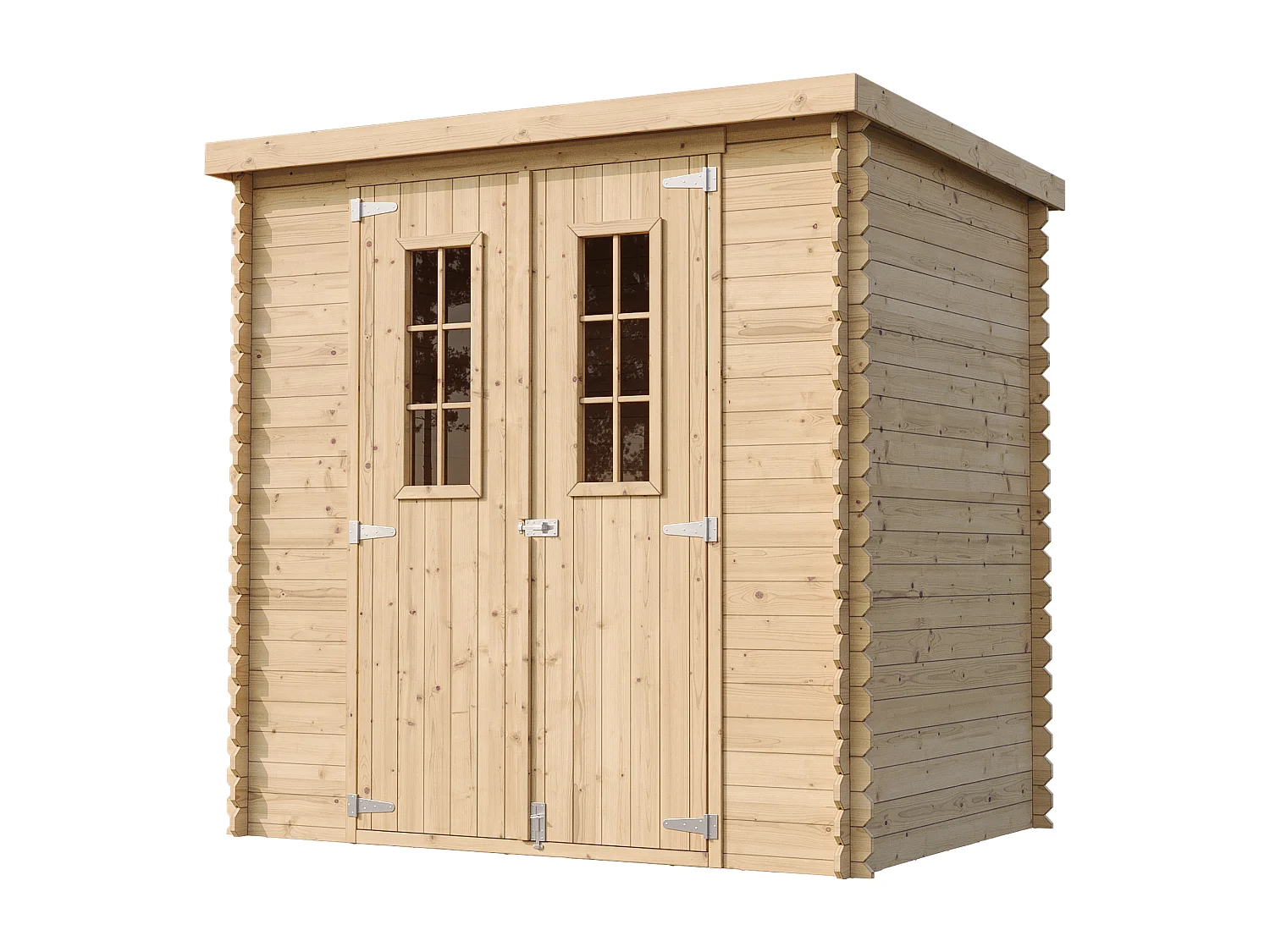 TIMBELA M311C+M311G Holzhaus Gartenhaus mit Boden Imprägnierte B204xL142xH200 cm/ 2,22 m2