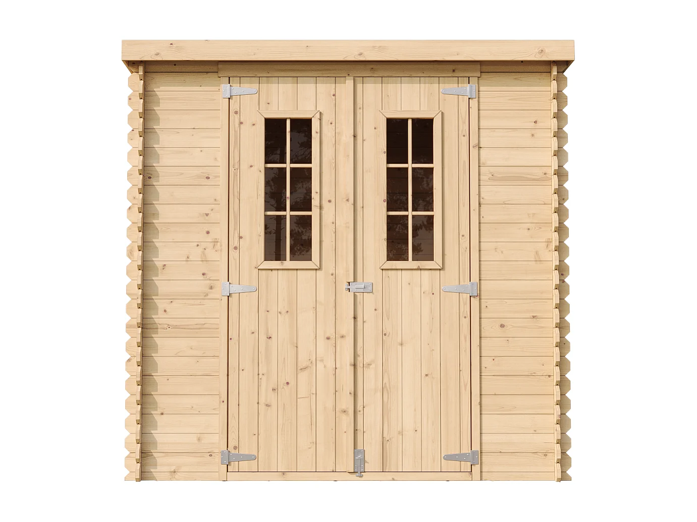 Abri de jardin en bois avec sol traité - l204xL142xH200cm/2.22m2 - M311C+M311G
