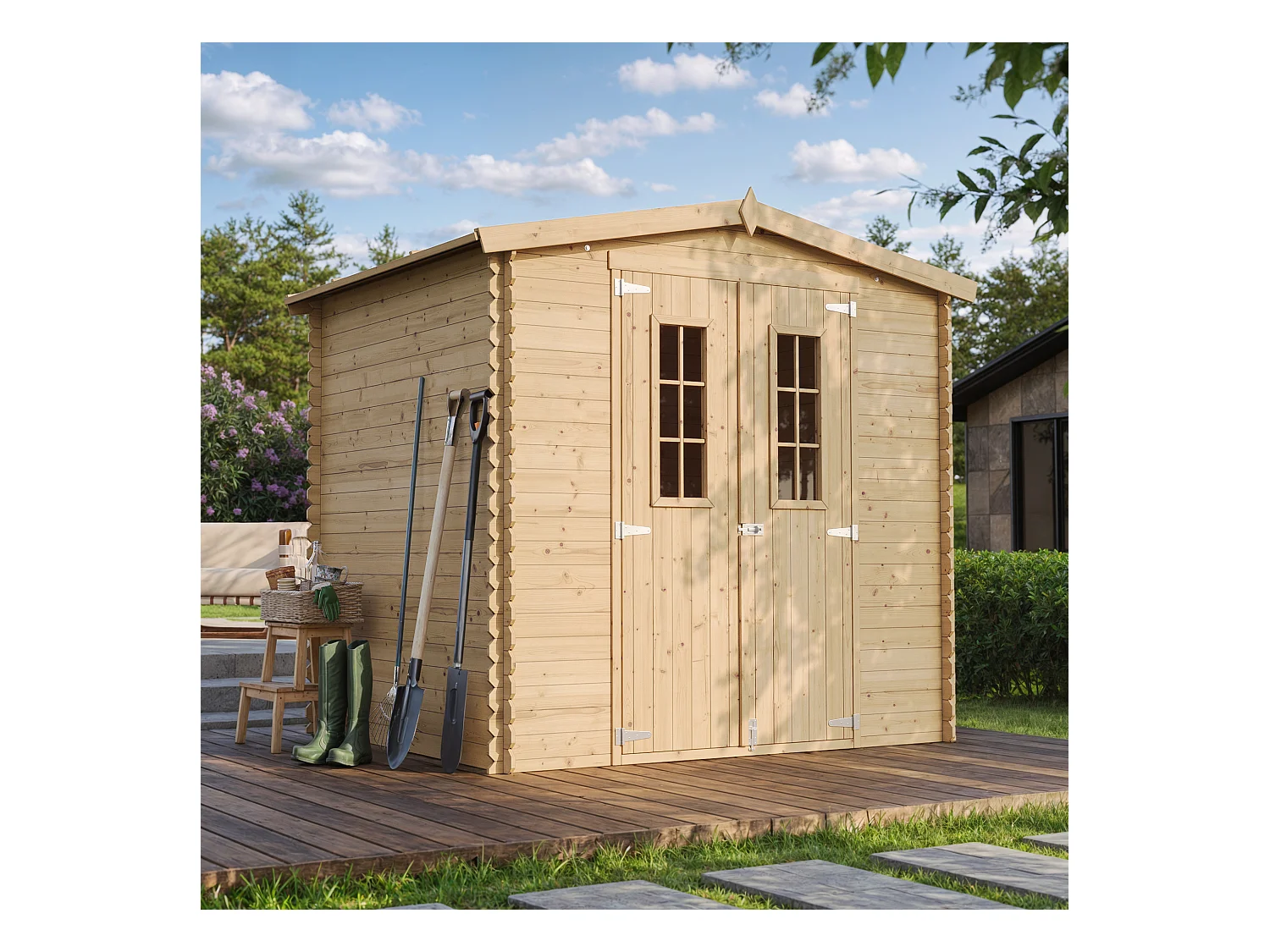 Holzhaus Gartenhaus TIMBELA M369C - B236xL226xH218 cm/ 4.33 m2