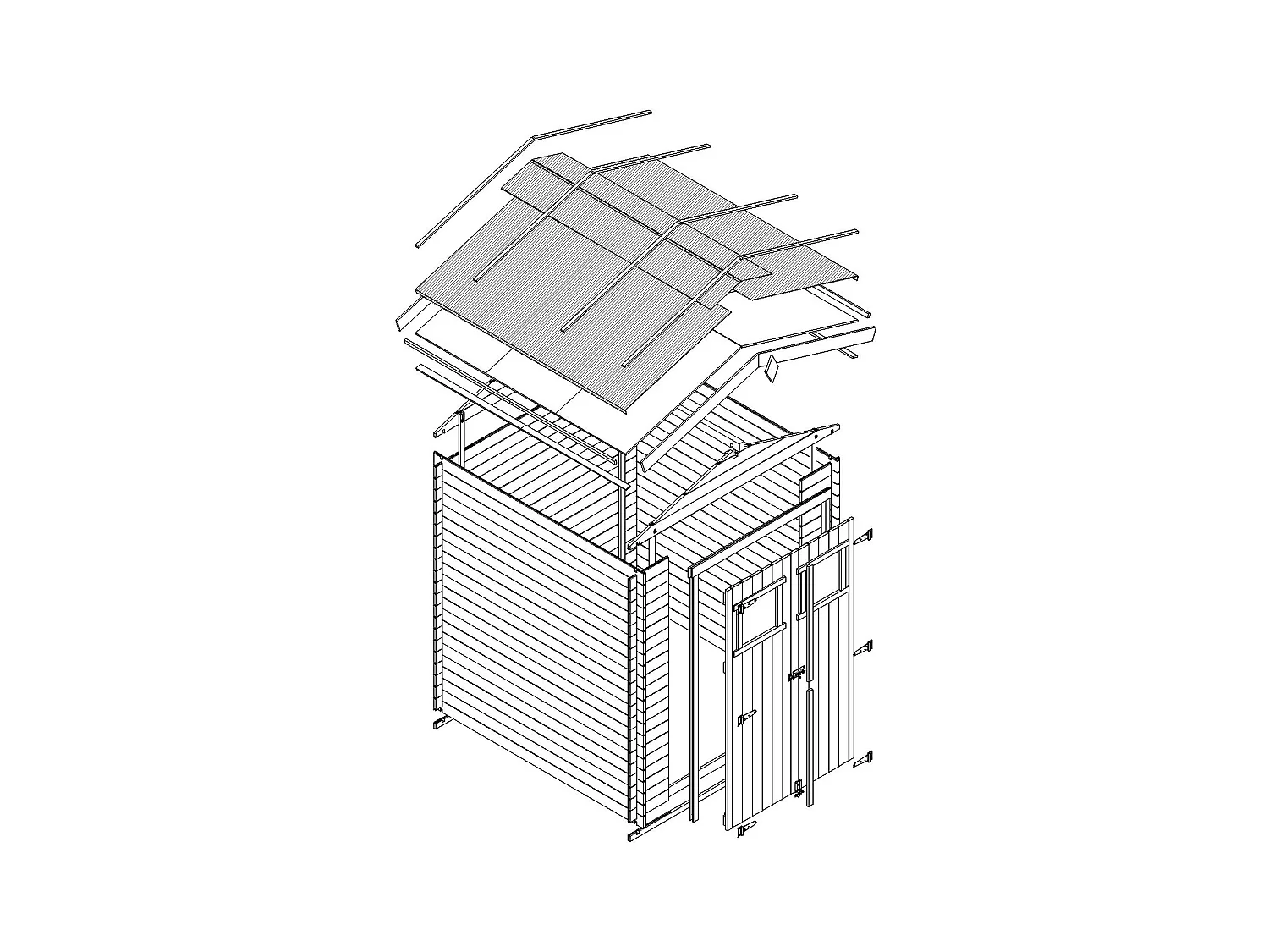 Holzhaus Gartenhaus TIMBELA M369C - B236xL226xH218 cm/ 4.33 m2