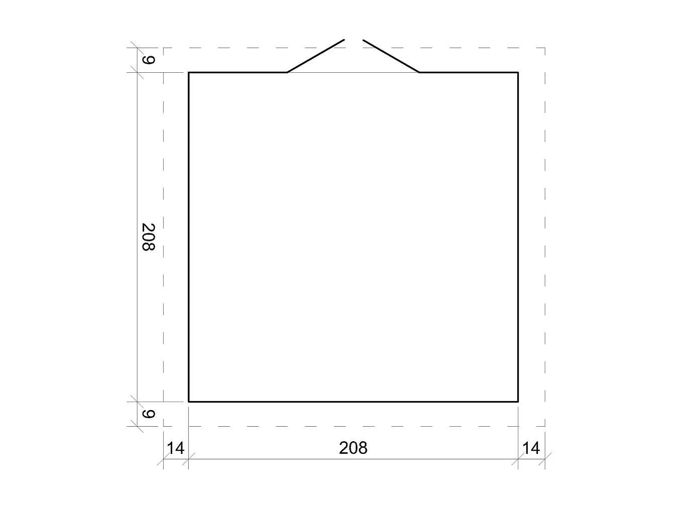 Cobertizo de madera para jardín - 226x236 cm / 4.33 m² - M369C