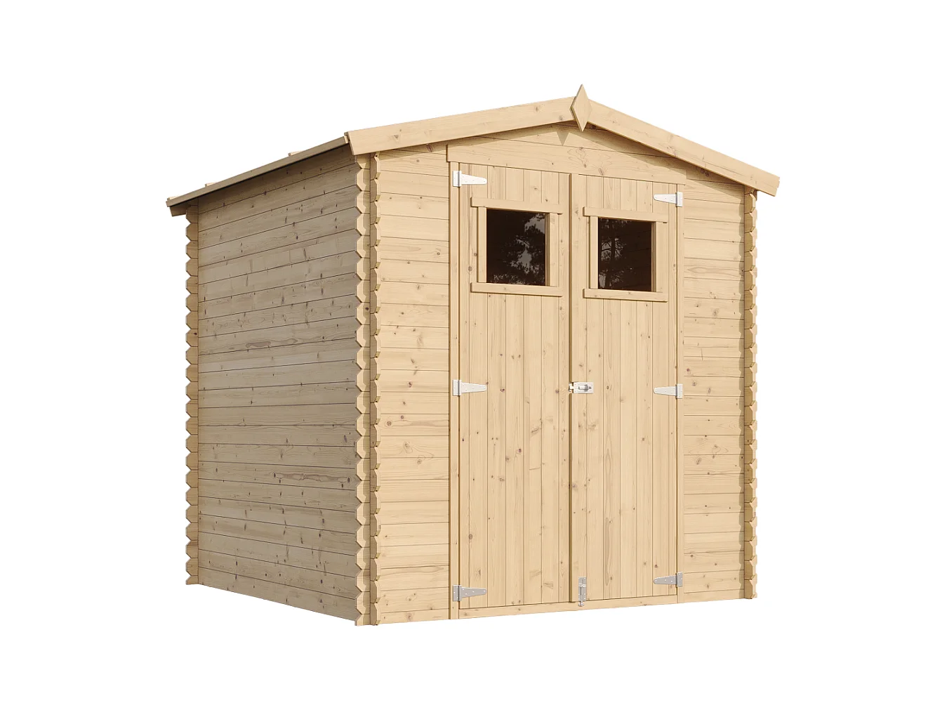 Abri de jardin en bois AVEC SOL TRAITÉ -  I216xL206xH218 cm/ 3.53 m2 -  TIMBELA M343+M343G