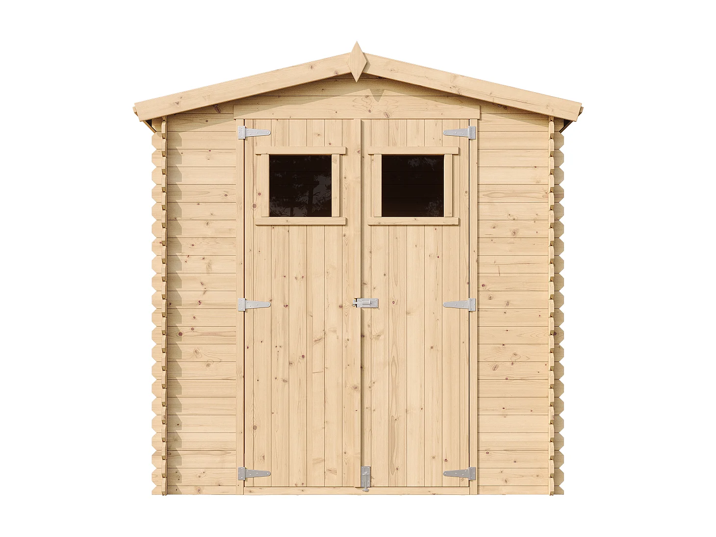 Abri de jardin en bois avec sol traité - I216xL206xH218 cm/ 3.53 m2 - M343+M343G