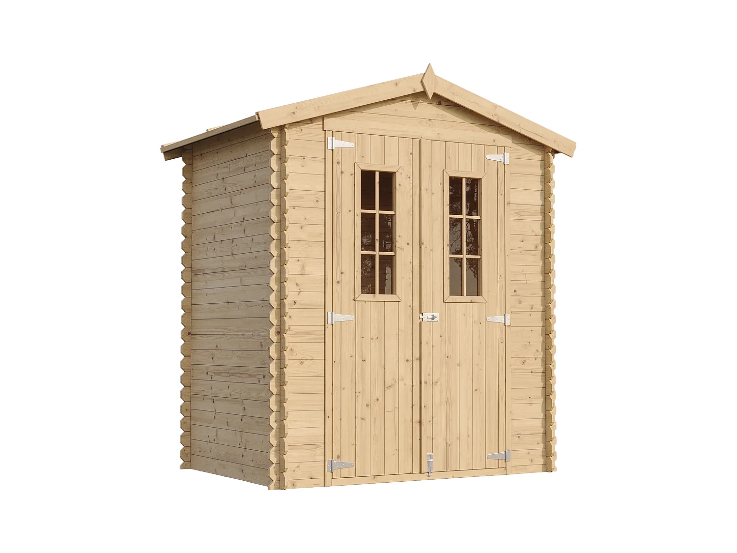 Abri de jardin en bois AVEC SOL TRAITÉ - I196xL136xH218 cm/ 1.98 - TIMBELA M367C+M367G