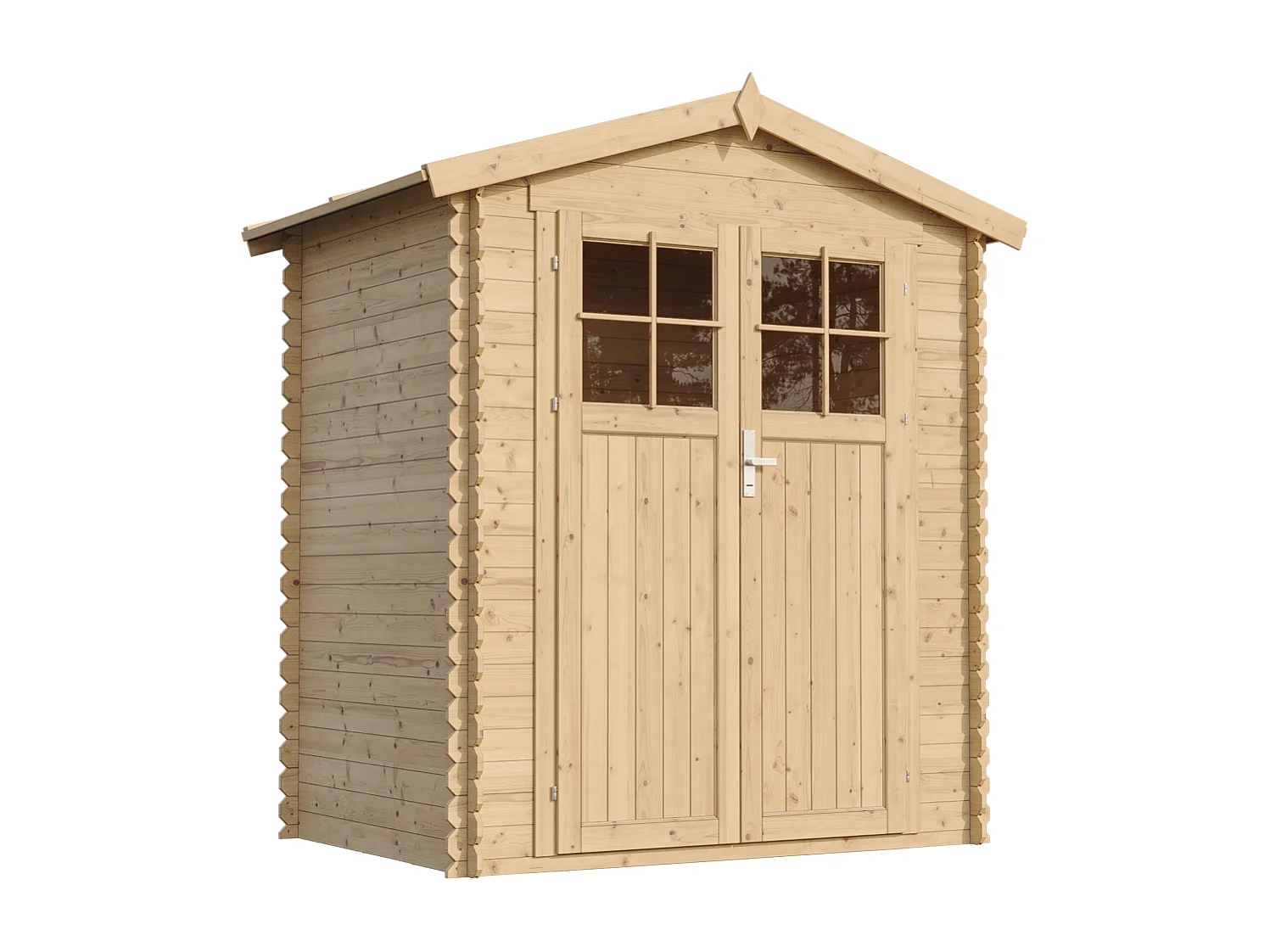 Holzhaus gartenhaus mit boden imprägnierte - B196xL136xH218 cm / 1.98 m² - M367F+M367G