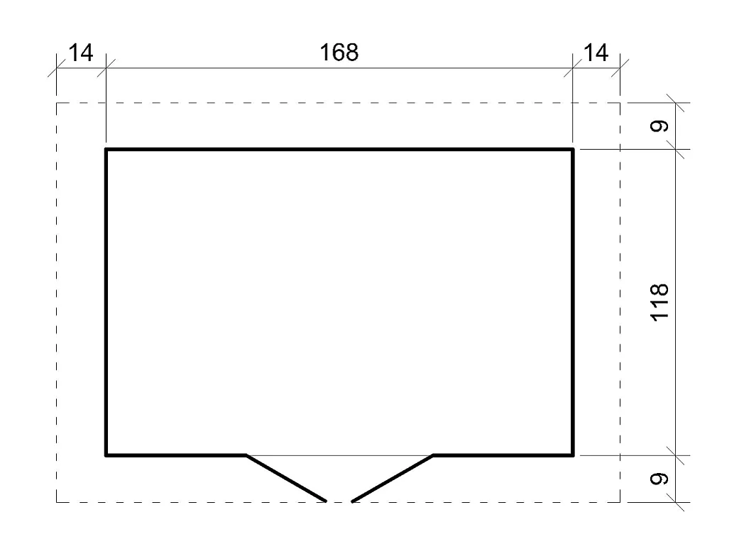 Holzhaus gartenhaus mit boden imprägnierte - B196xL136xH218 cm / 1.98 m² - M367F+M367G