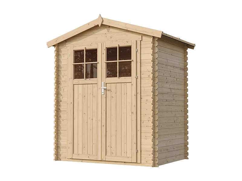 Cobertizo de madera con suelo tratado - 136x196 cm/1.98 m² - M367F+M367G