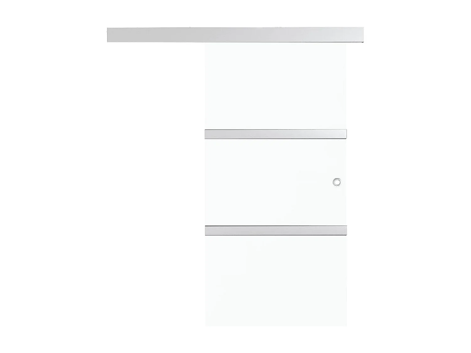 Puerta Corredera de Vidrio ESG Aluminio 76x205 cm - Diseño Elegante, Apertura Silenciosa, Ligereza, Abundante Luz