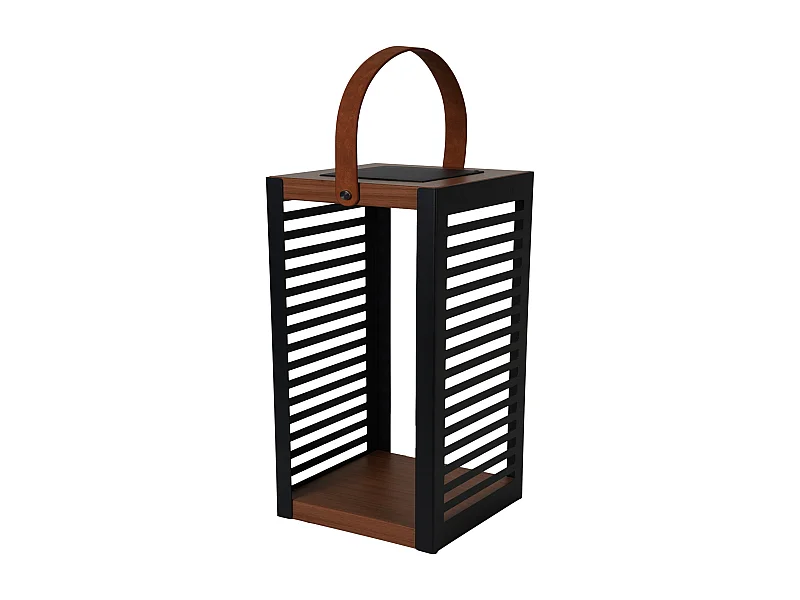 Lanterne solaire rechargeable FERIAN Noir Acier H35CM