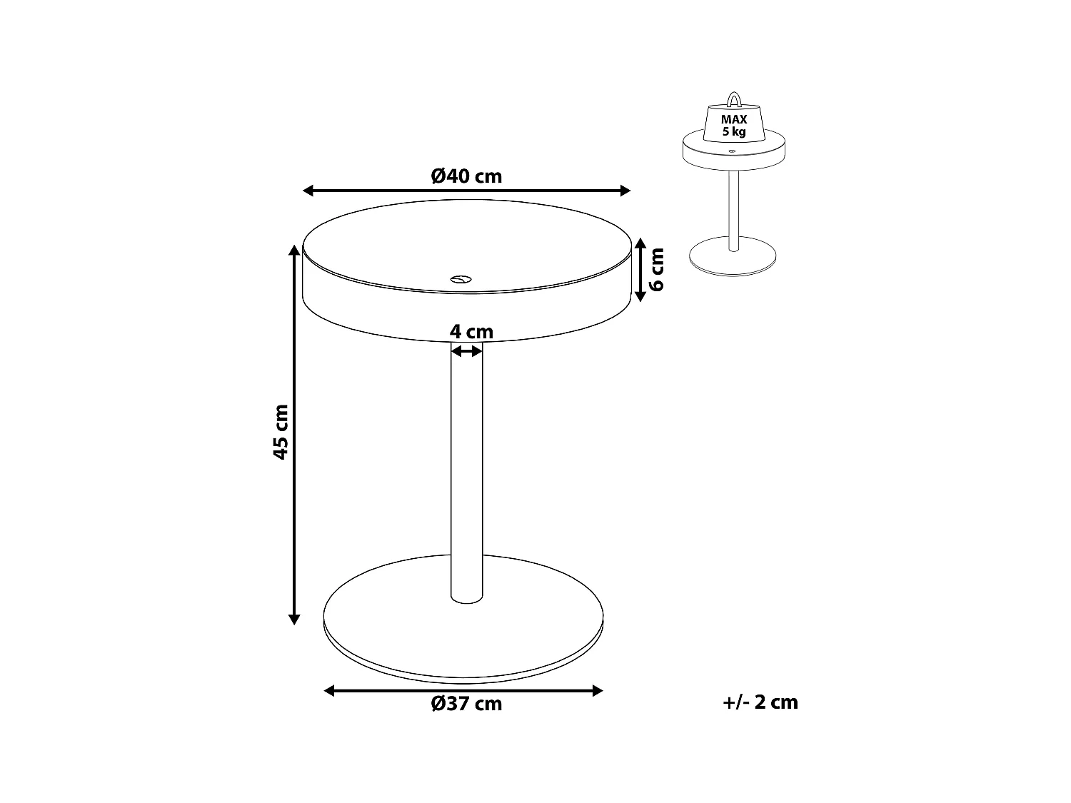 Tavolino da caffè OREGON Marrone