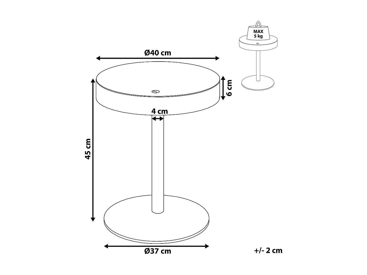 Table basse OREGON Noyer clair