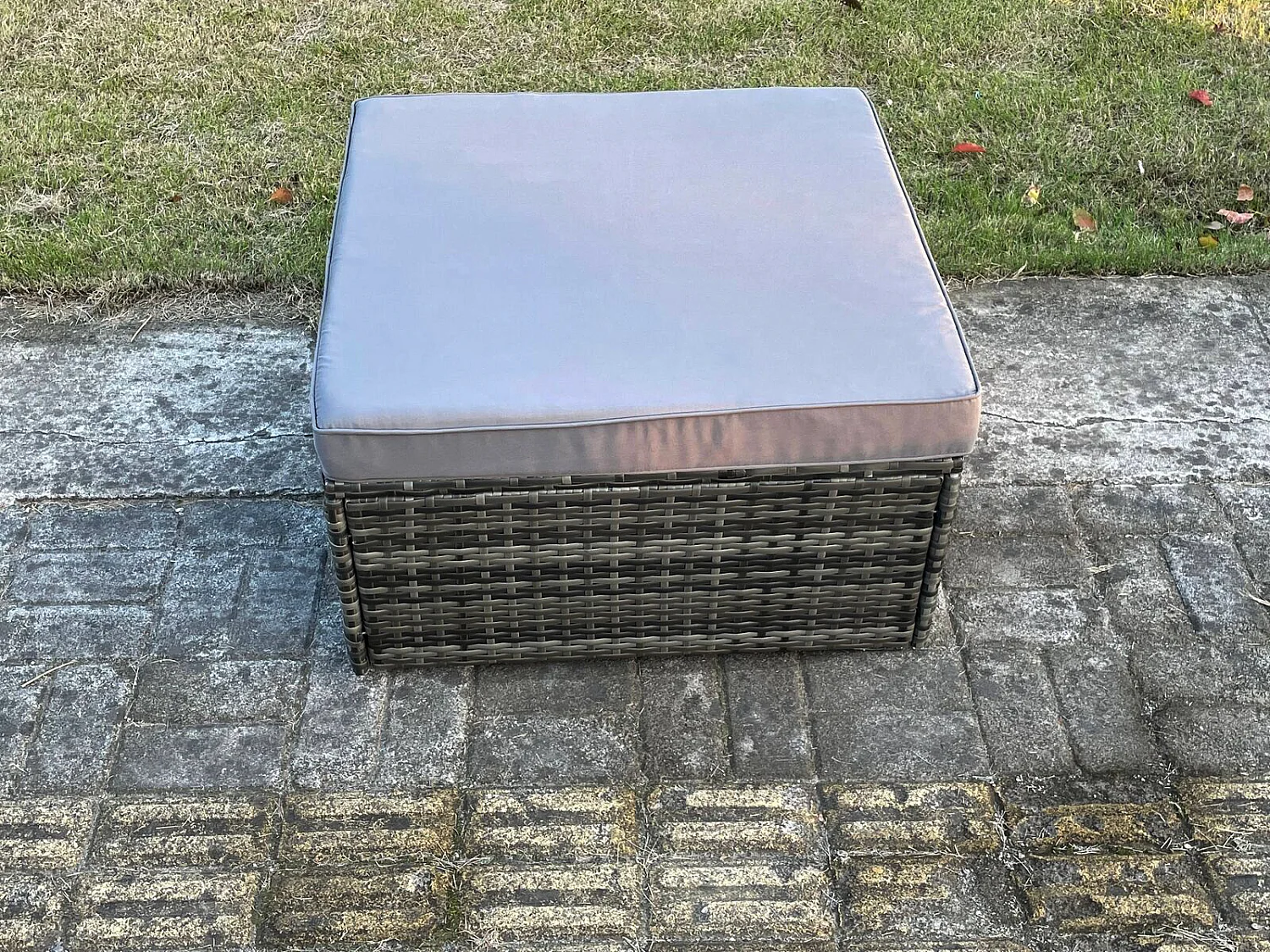 Polyrattan Gartenmöbelset im Freien mit Couchtisch 7-Sitzer Dunkelgrau