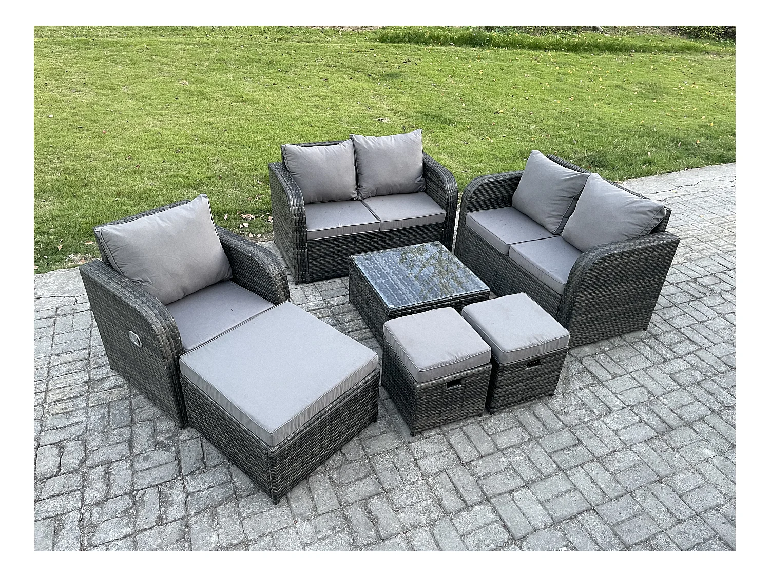 Möbe Gartenmöbel set für den Balkon Terrasse 8-Sitzer lounge set