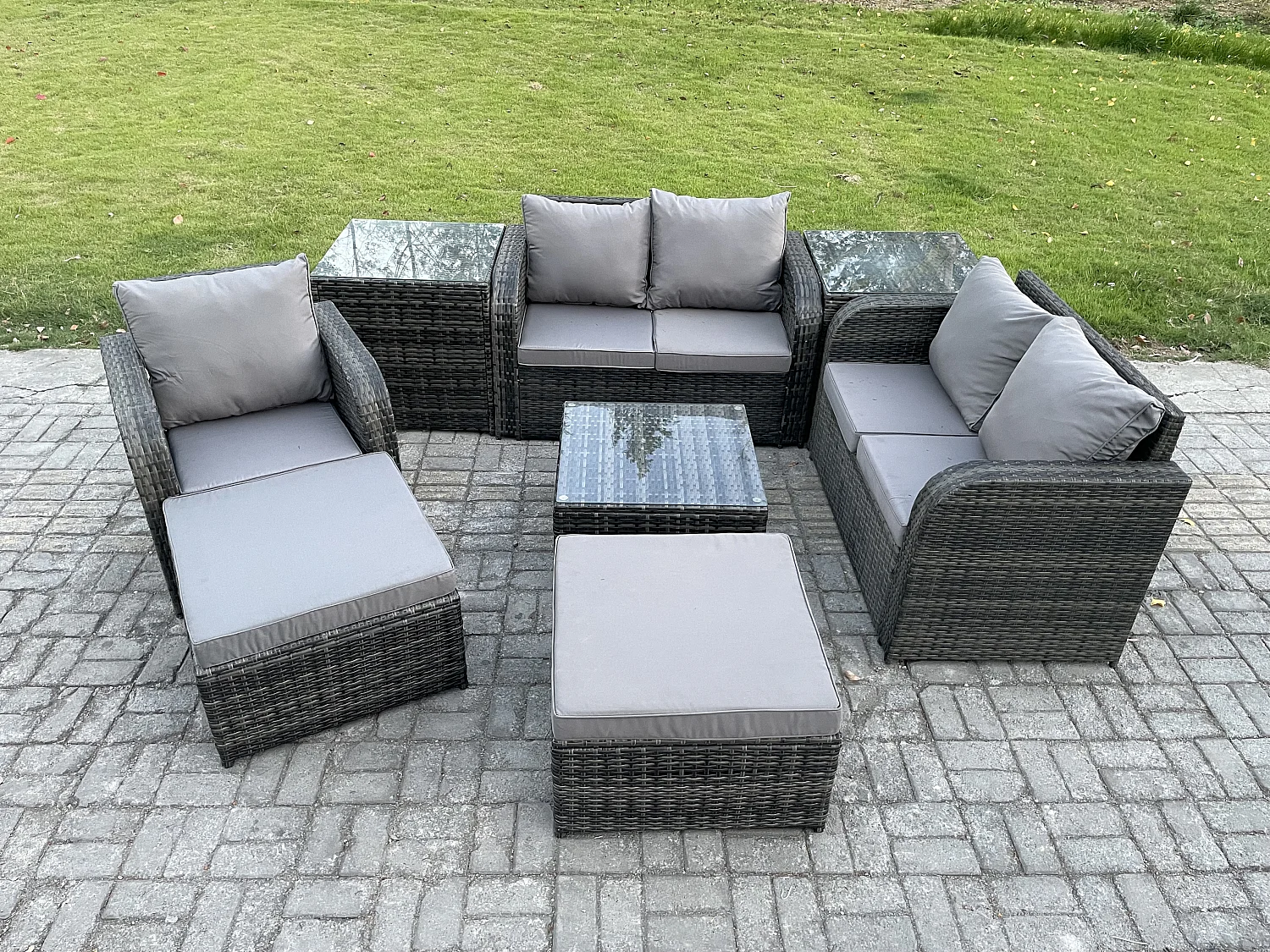 Möbe Gartenmöbel set für den Balkon Terrasse lounge set 7-Sitzer