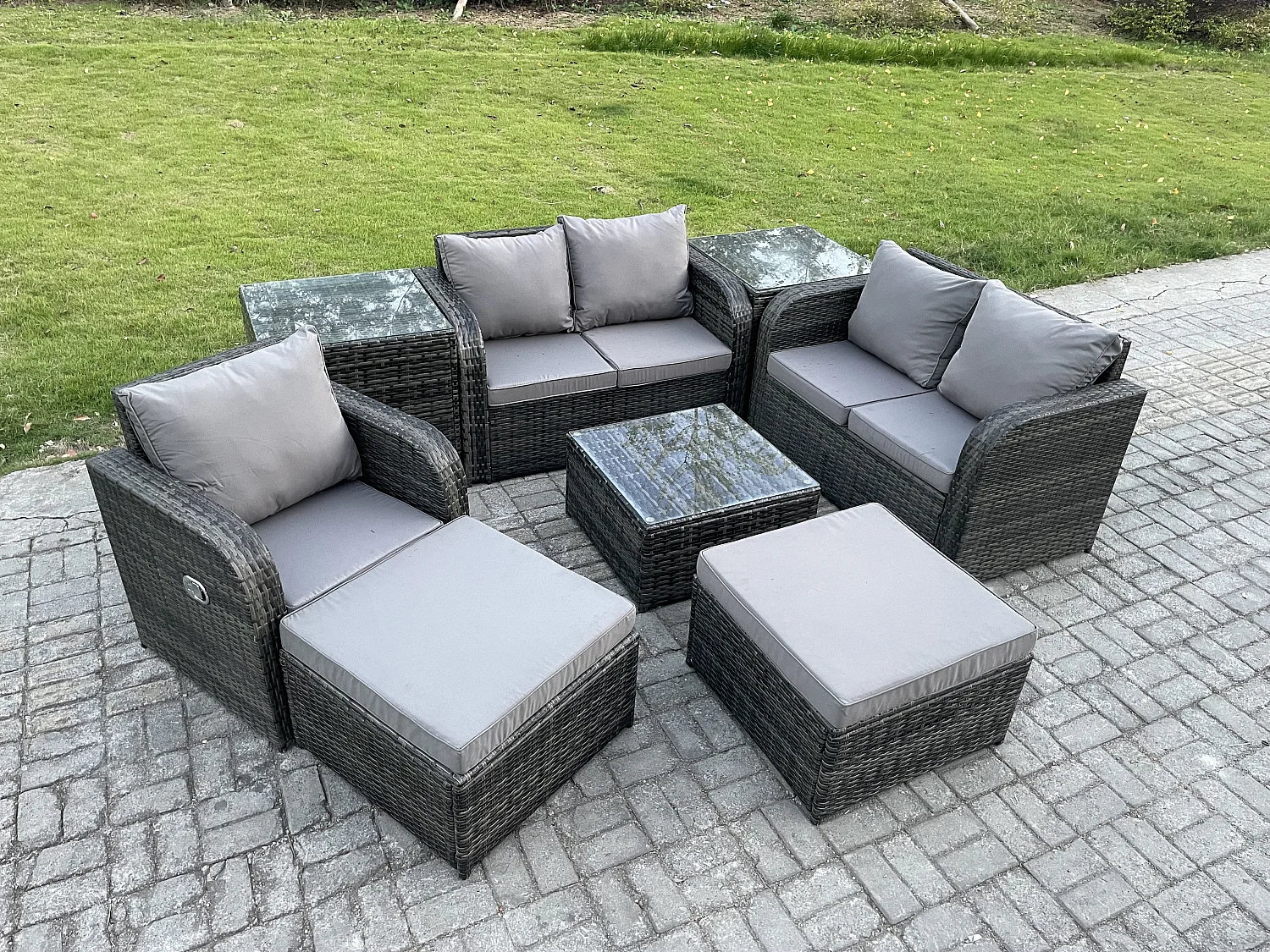 Möbe Gartenmöbel set für den Balkon Terrasse lounge set 7-Sitzer