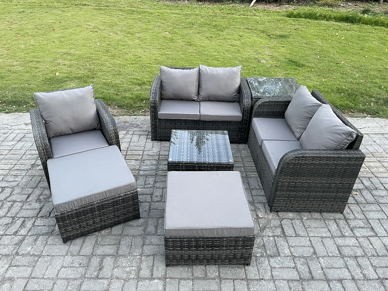Möbe Gartenmöbel set 7-Sitzer für den Balkon Terrasse lounge set