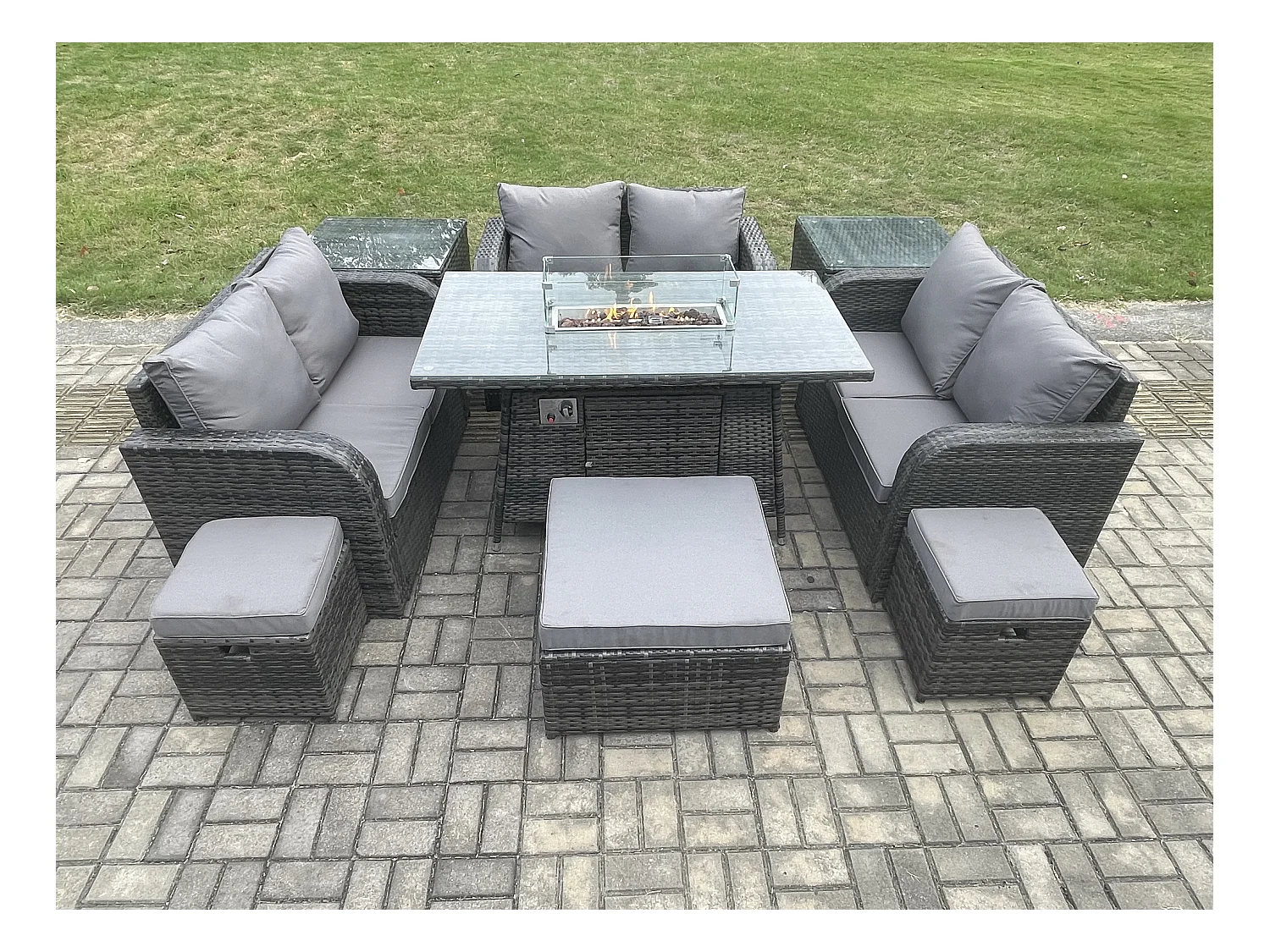 Gartenmöbel im Freien Polyrattan 9-Sitzer