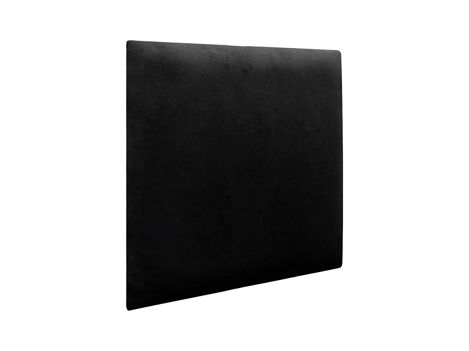 DHOME Panneaux Rembourrés en Velours Premium Autoadhésifs pour Mur Acoustique Absorbant Protection Contre les Chocs, Tete de lit (Noir, 60x60cm)