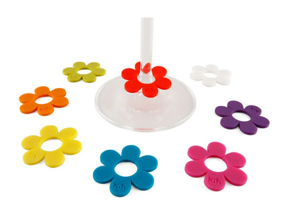 Tag - Lot de 8 marqueurs de verre daisy