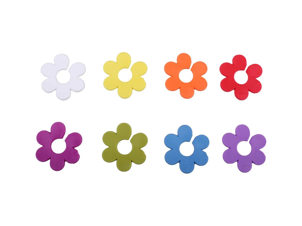 Tag - Lot de 8 marqueurs de verre daisy