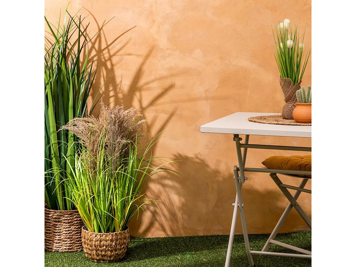 Plante artificielle Bouquet d'herbes en pot H 80 cm