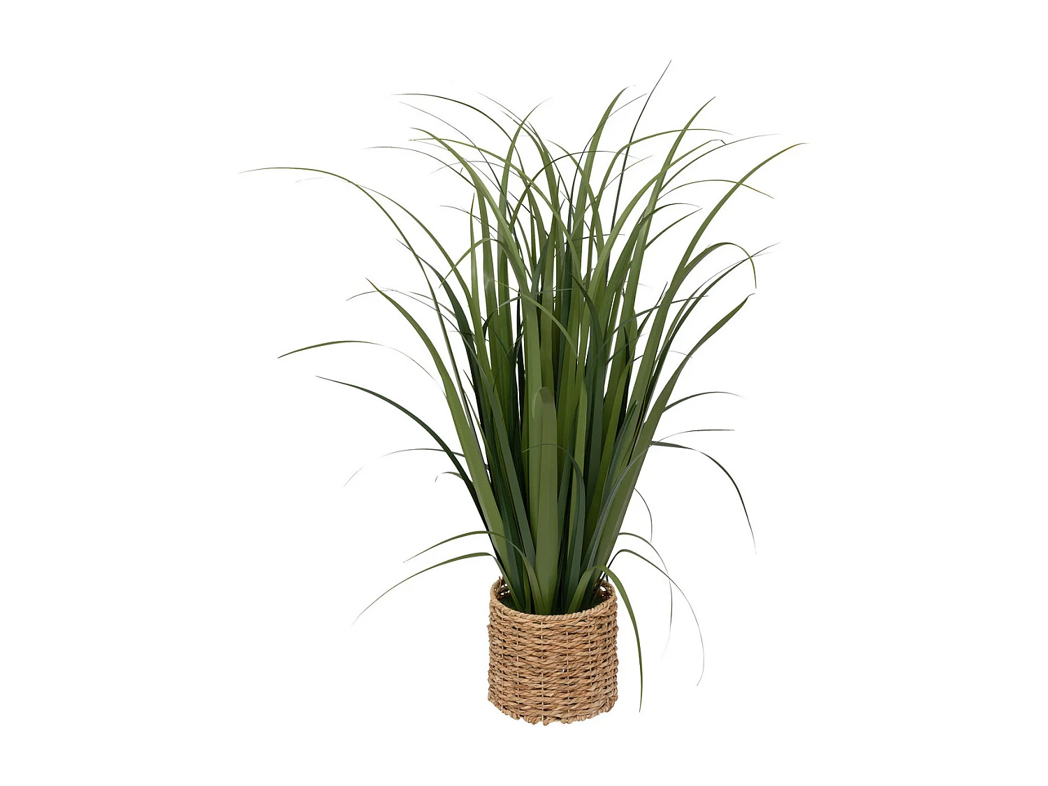 Plante artificielle Bouquet de Lin dans un pot en fibres naturelles H 122 cm