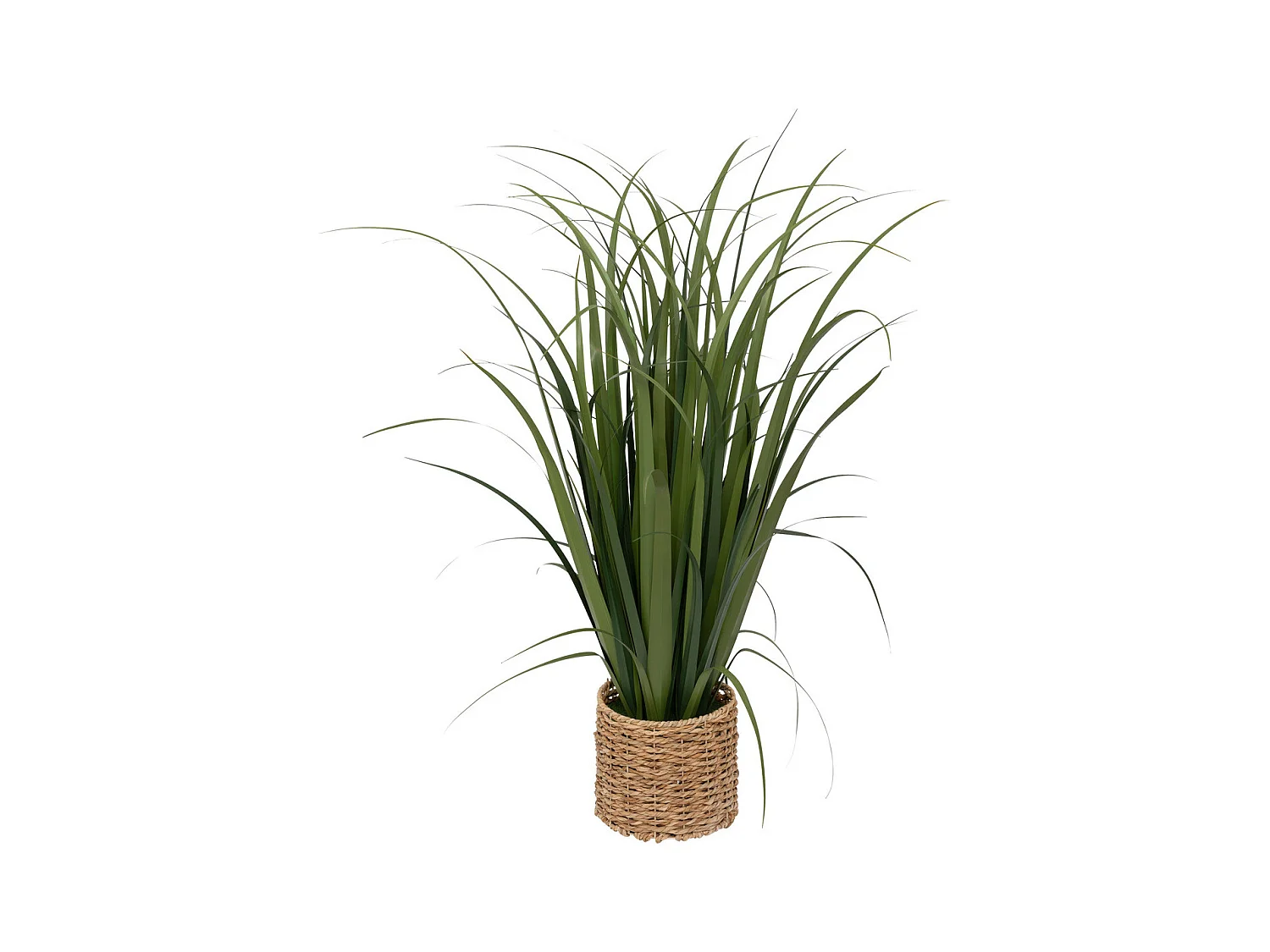 Plante artificielle Bouquet de Lin dans un pot en fibres naturelles H 122 cm