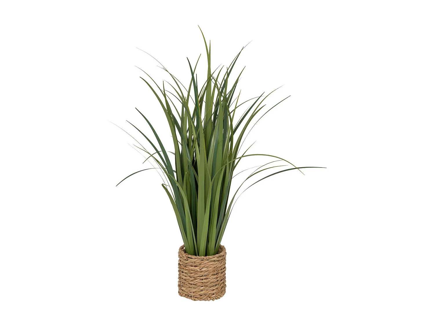 Plante artificielle Bouquet de Lin dans un pot en fibres naturelles H 91 cm