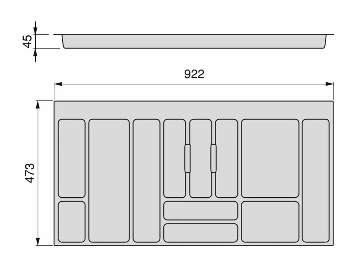 Range-couvert compatible Optima Vertex Concept 100 x 50 cm