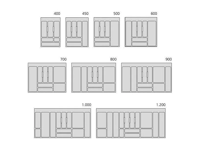 Range-couverts universel anthracite Optima
