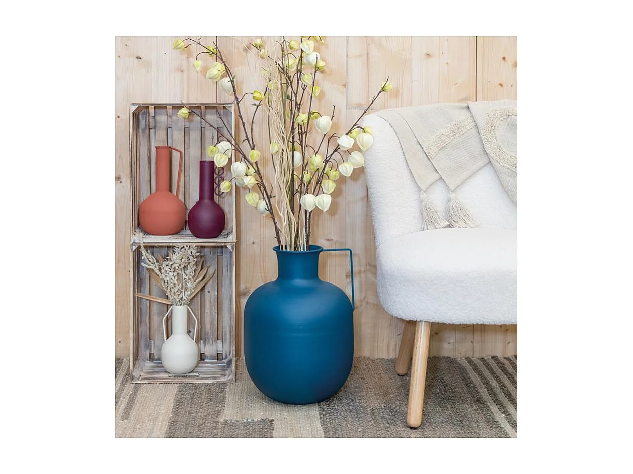 Vase en métal MELTIK Bleu