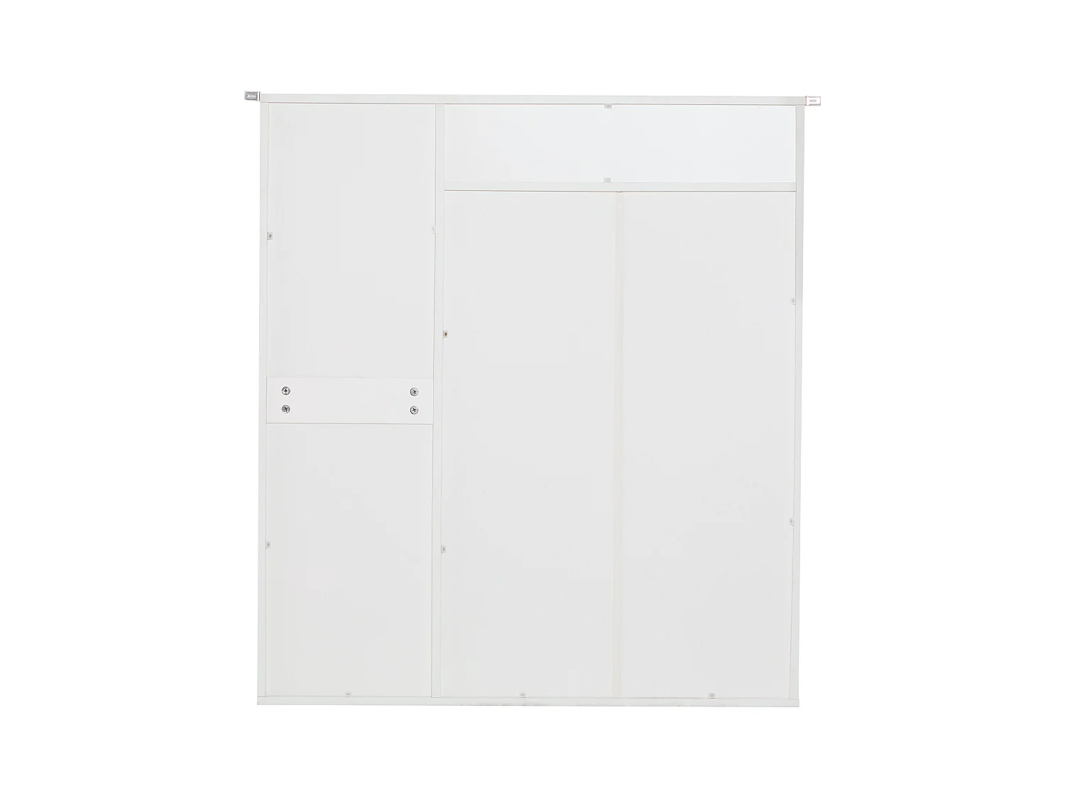 Meuble à chaussures avec 3 portes et 2 tiroirs - 95 x 24 x 107.5 cm - Etagères réglables - Panneau de particules - Blanc